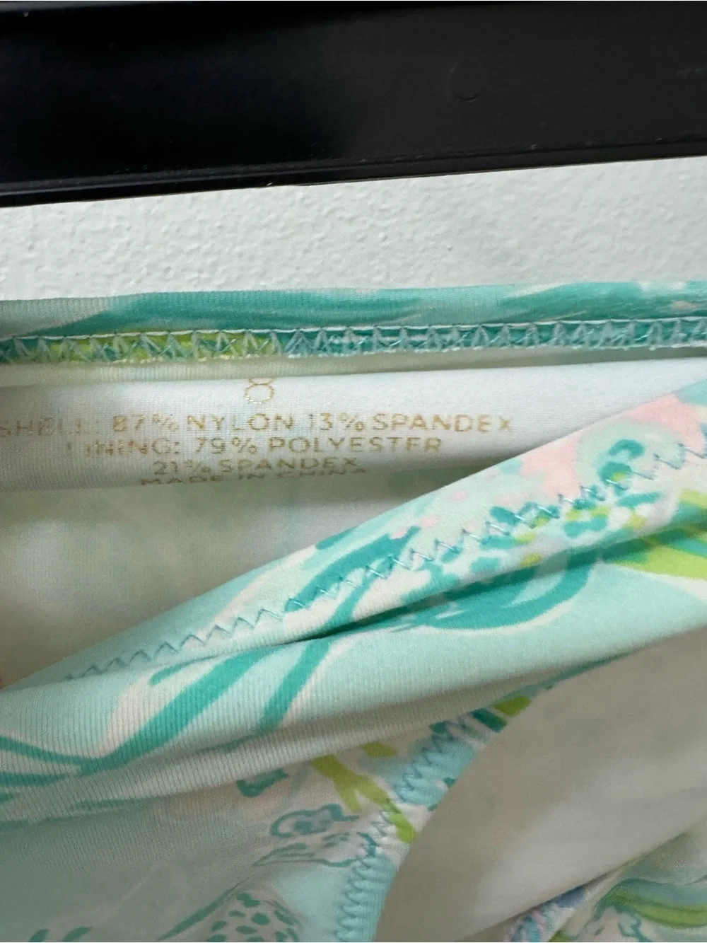Girls Lilly Pulitzer  Floral Two-Piece Swim Set - Mint Green size 8